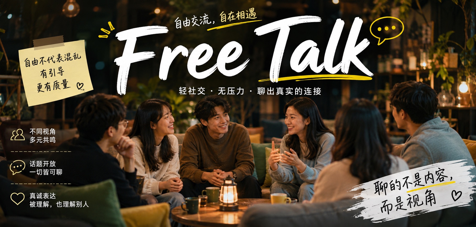 Free Talk 自由交流活动海报